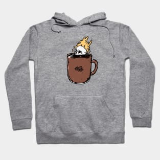 Coffee mug and skull fire Hoodie